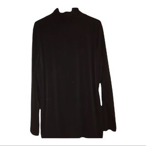 Susan graver long sleeve black shirt top